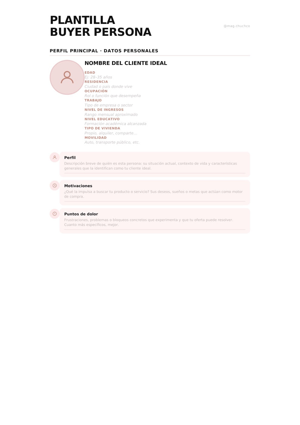 Plantilla Buyer Persona