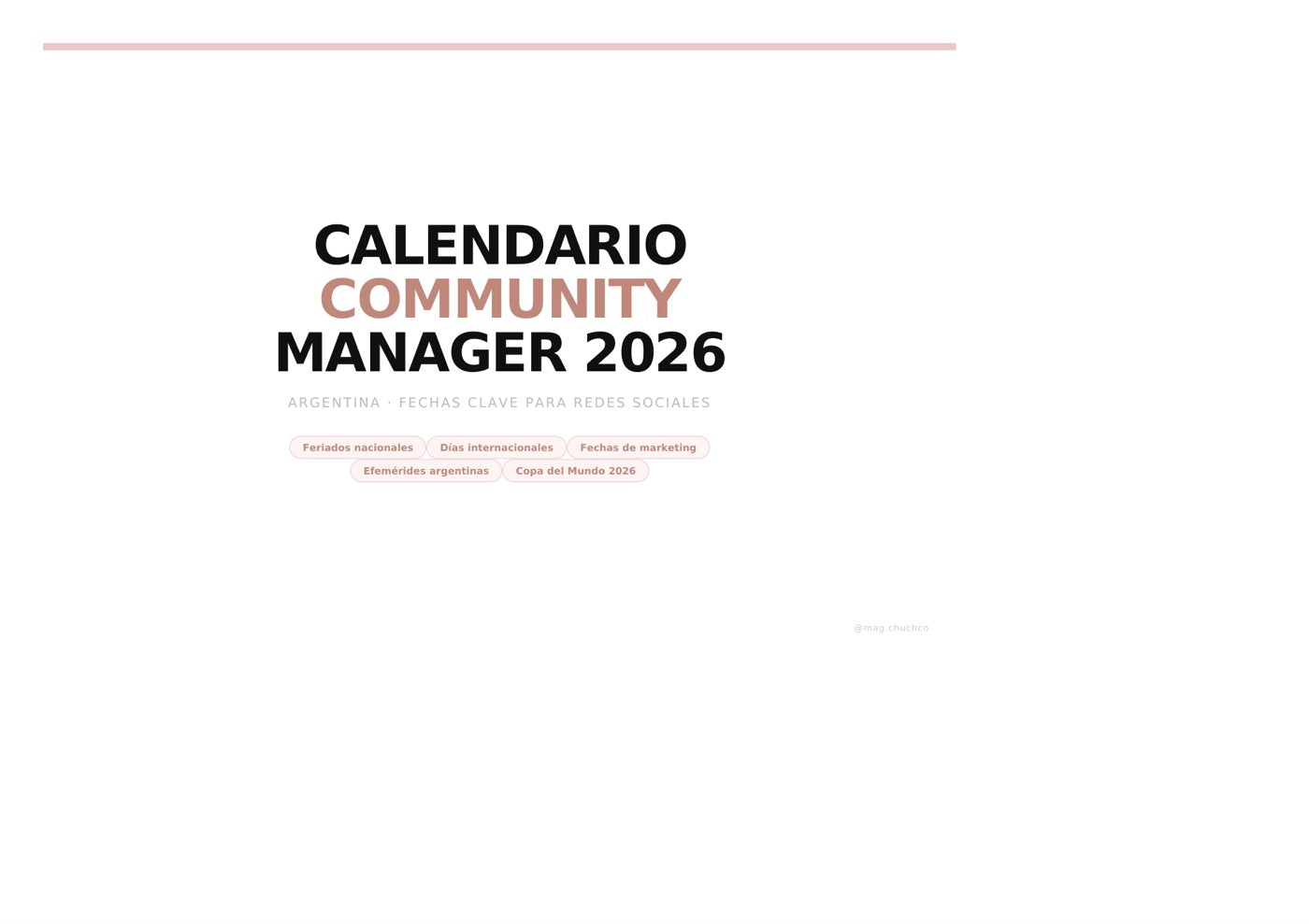 Calendario CM 2026